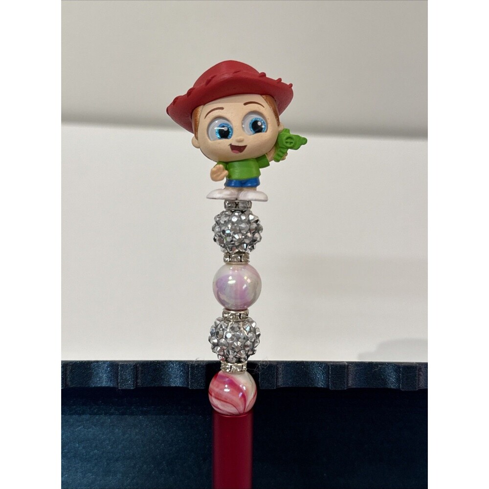 New Disney Baby Andy Toy Story Doorables Red Beaded Writing Ink Pen Handmade